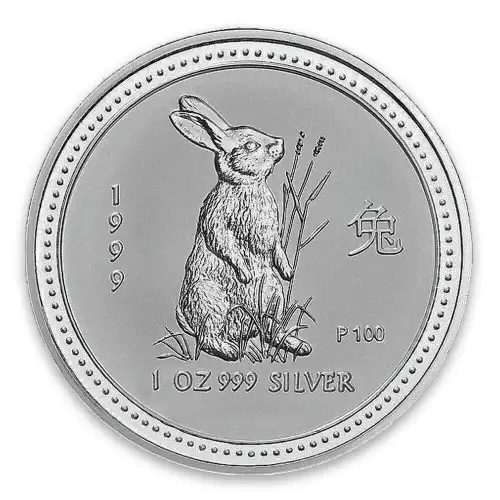 1999 1oz Australian Perth Mint Silver Lunar: Year of the Rabbit (2)