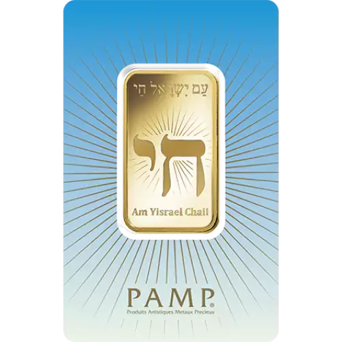 1oz PAMP Gold Bar - Am Yisrael Chai! (3)