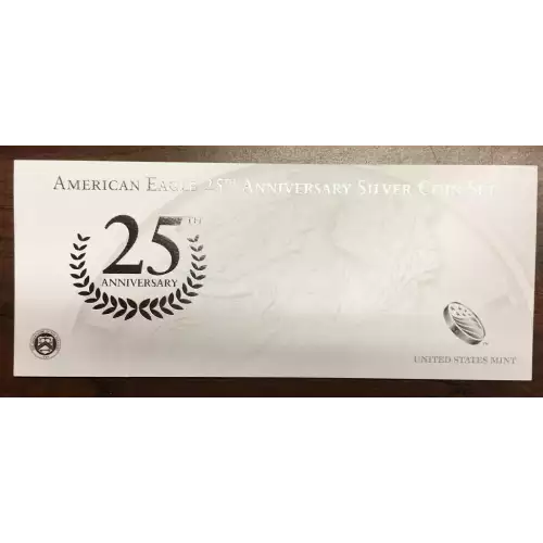 2011 AMERICAN EAGLE 25TH ANNIVERSARY SILVER 5 COIN SET - PCGS PR70 SIGNED JOHN M. MERCANTI