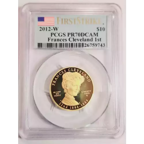 2012-W $10 Frances Cleveland 1st First Strike, DCAM