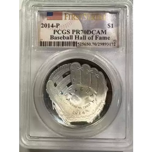 2014-P $1 Baseball Hall of Fame First Strike, DCAM