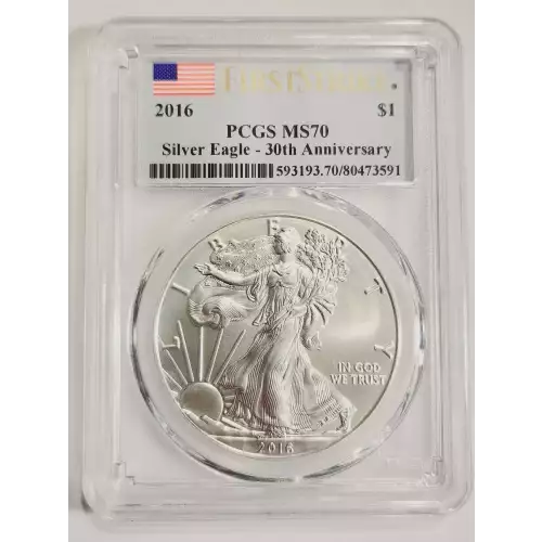 2016 $1 Silver Eagle Silver Eagle - 30th Anniversary First Strike First Strike