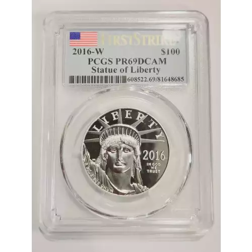 2016-W $100 Statue of Liberty First Strike, DCAM