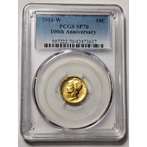 2016-W 10C 100th Anniversary Gold
