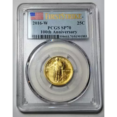 2016-W 25C 100th Anniversary First Strike