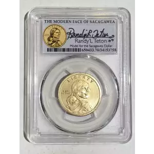 2017-S $1 Native American Enhanced Unc Set FDI Philadelphia Randy Tenton Sig