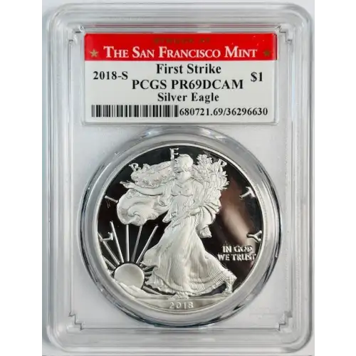 2018-S $1 Silver Eagle First Strike, DCAM