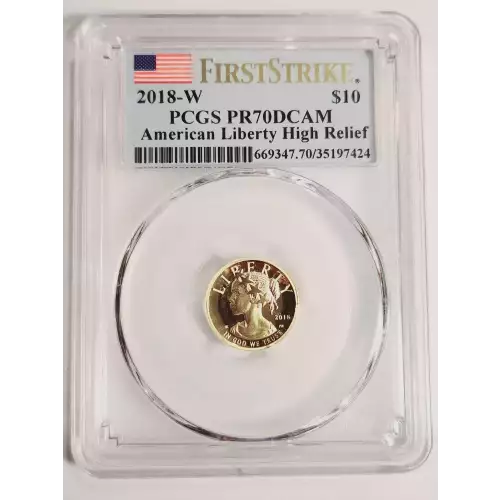 2018-W $10 American Liberty High Relief First Strike, DCAM