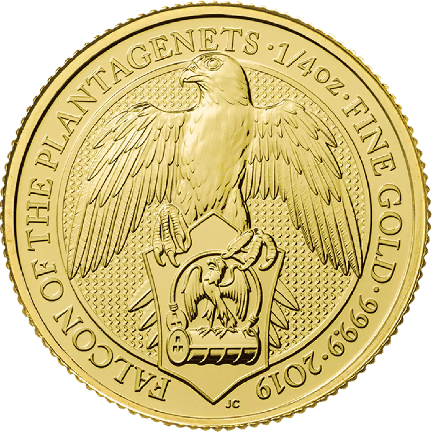 2019 1/4oz Britain Queen's Beast: The Falcon of the Plantagenets (2)