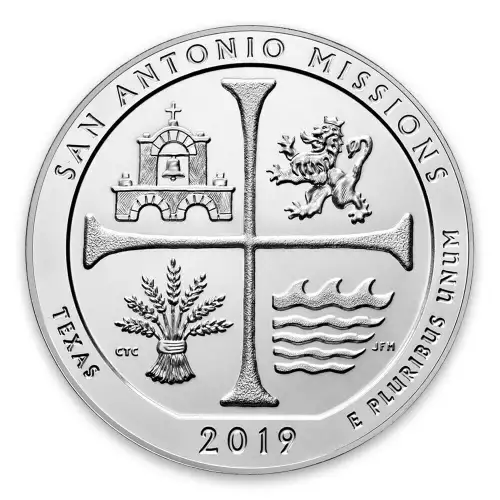 2019 5 oz Silver America the Beautiful San Antonio Missions (2)