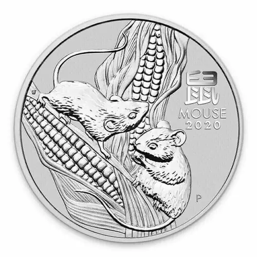 2020 10oz Perth Mint Lunar Series: Year of the Mouse Silver Coin (2)