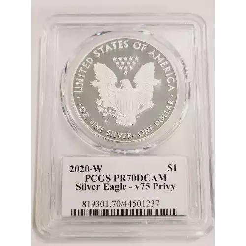 2020-W $1 Silver Eagle - v75 Privy, DCAM