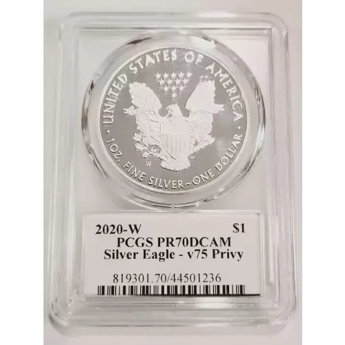 2020-W $1 Silver Eagle - v75 Privy, DCAM