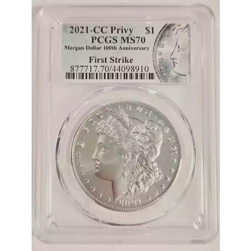 2021-CC Privy $1 Morgan Dollar 100th Anniversary First Strike