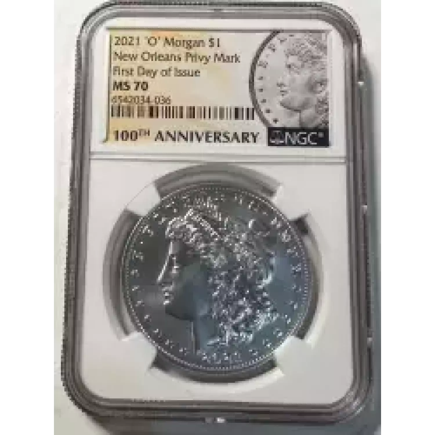 2021 Morgan Silver Dollar NGC MS-70 'O' New Orleans Privy Mark First ...