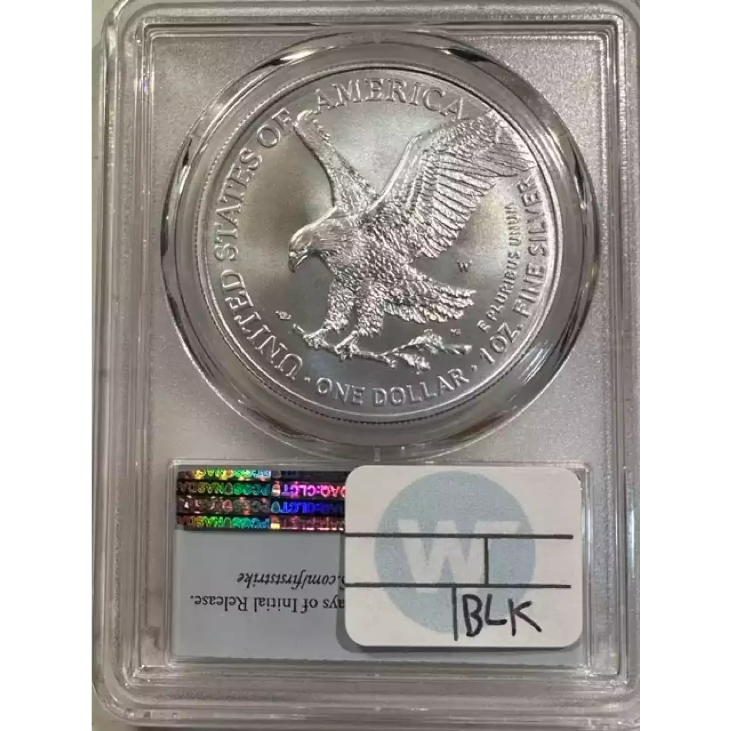 2021-W $1 Burnished Silver Eagle-Type 2 First Strike (2)