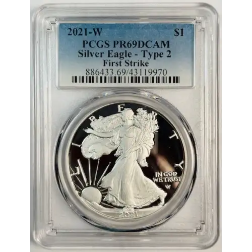 2021-W $1 Silver Eagle - Type 2 First Strike, DCAM