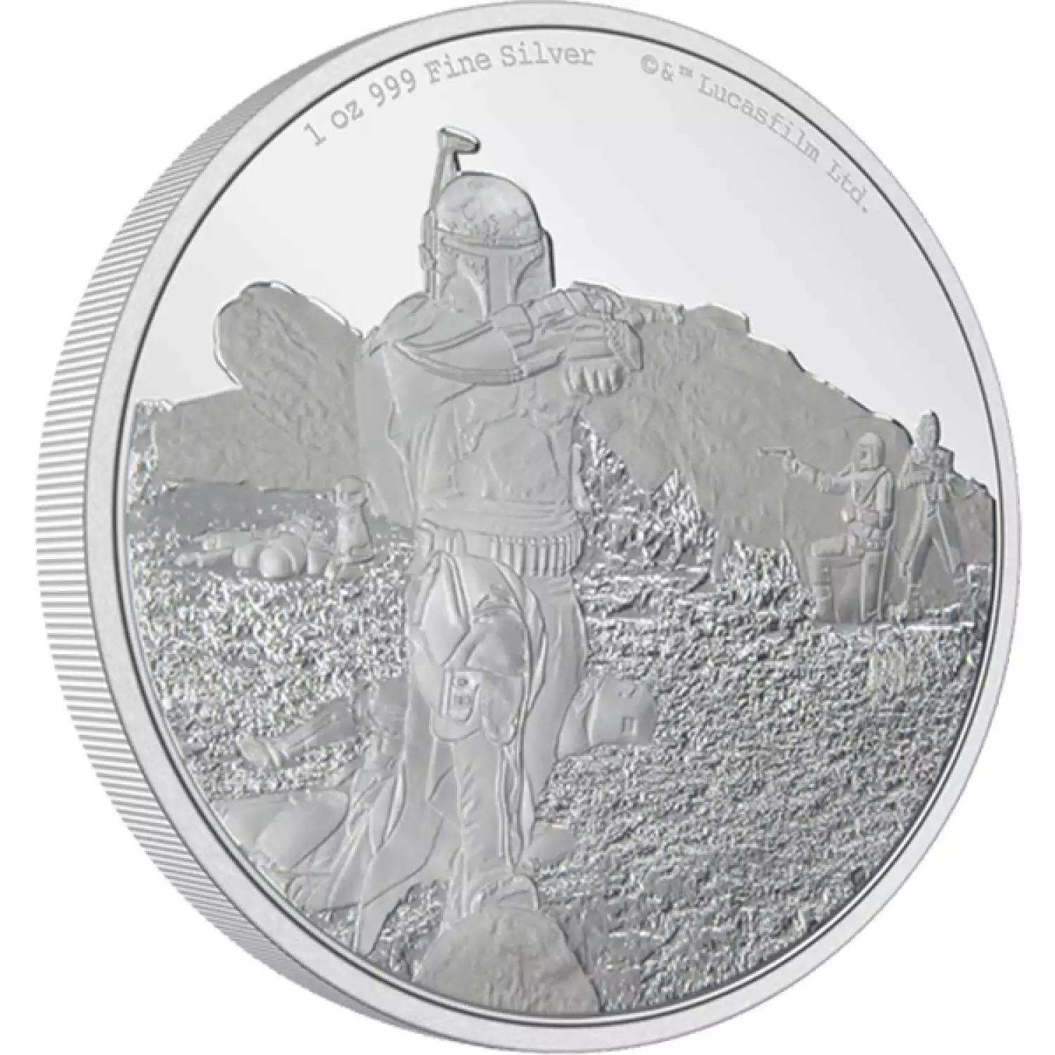 2022 1oz Star Wars The Mandalorian Classic- Boba Fett Silver Coin (2)