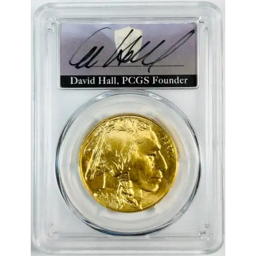 2023 $50 American Buffalo .9999 Fine Gold First Day of Issue David Hall