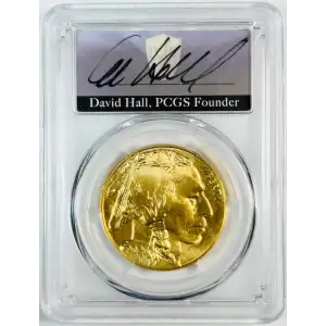 2023 $50 American Buffalo .9999 Fine Gold First Day of Issue David Hall