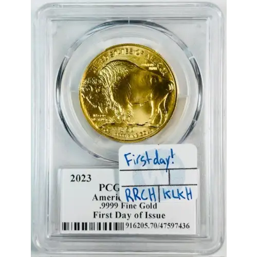 2023 $50 American Buffalo .9999 Fine Gold First Day of Issue David Hall (2)