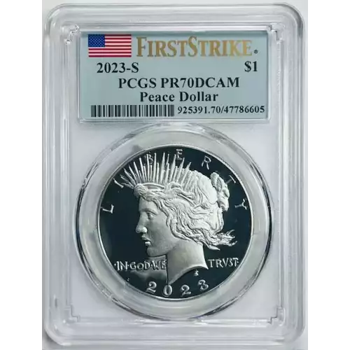 2023-S $1 Peace Dollar First Strike, DCAM