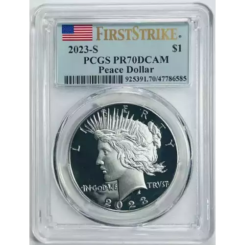2023-S $1 Peace Dollar First Strike, DCAM