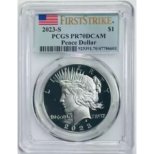 2023-S $1 Peace Dollar First Strike, DCAM
