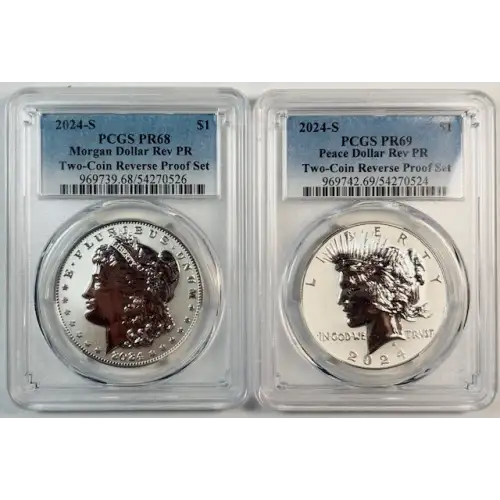 2024-S $1 Morgan Dollar Rev PR Two-Coin Reverse Proof Set