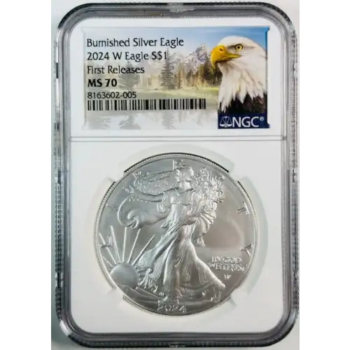 2024 W First Releases Burnished Silver Eagle