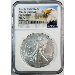 2024 W First Releases Burnished Silver Eagle