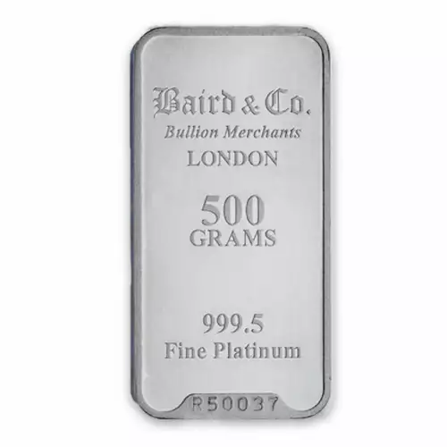 500g Baird & Co Platinum Minted Bar (2)