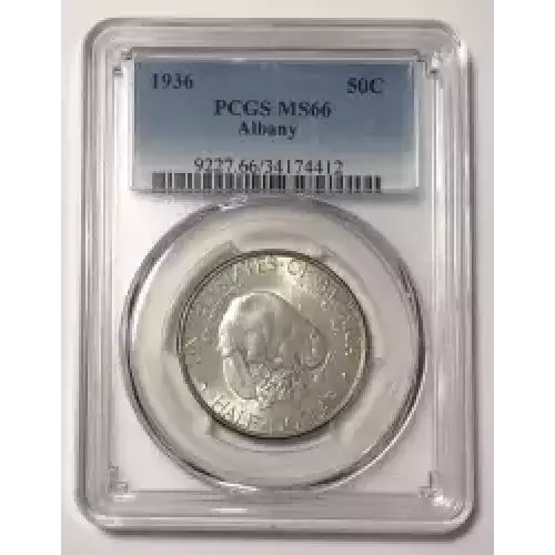 Classic Commemorative Silver--- Albany, New York, Charter 1936 -Silver- 0.5 Dollar