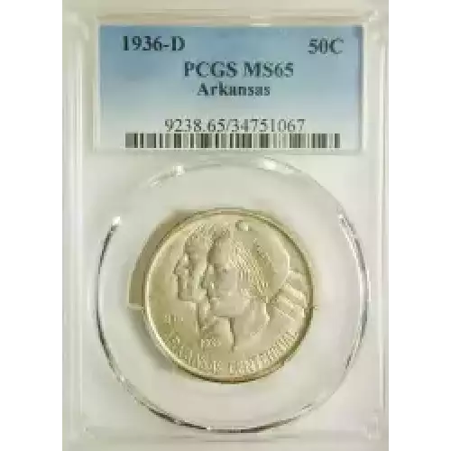 Classic Commemorative Silver--- Arkansas Centennial 1935-1939-Silver- 0.5 Dollar