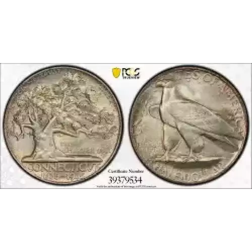 Classic Commemorative Silver--- Connecticut Tercentenary 1935 -Silver- 0.5 Dollar (4)