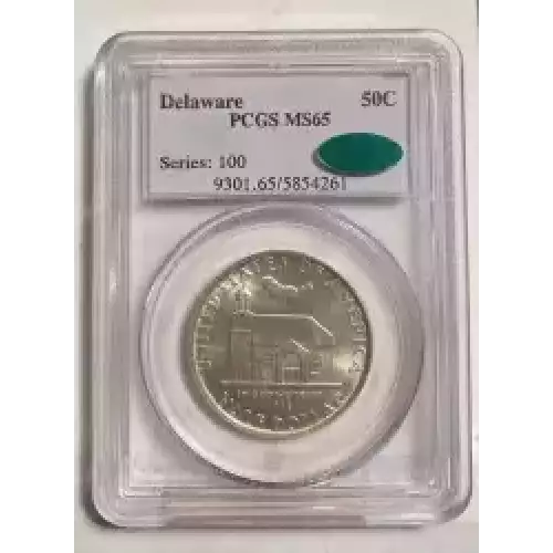 Classic Commemorative Silver--- Delaware Tercentenary 1936 -Silver- 0.5 Dollar