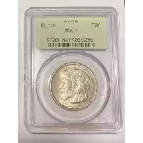 Classic Commemorative Silver--- Elgin, Illinois, Centennial 1936 -Silver- 0.5 Dollar (2)