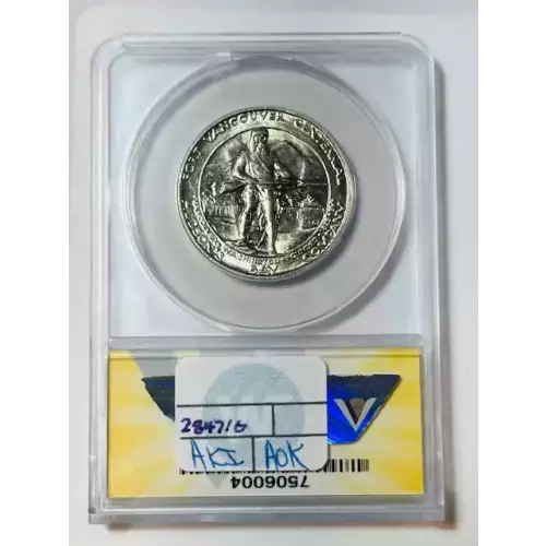 Classic Commemorative Silver--- Fort Vancouver Centennial 1925 -Silver- 0.5 Dollar