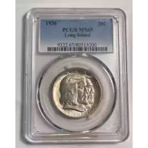 Classic Commemorative Silver--- Long Island Tercentenary 1936 -Silver- 0.5 Dollar