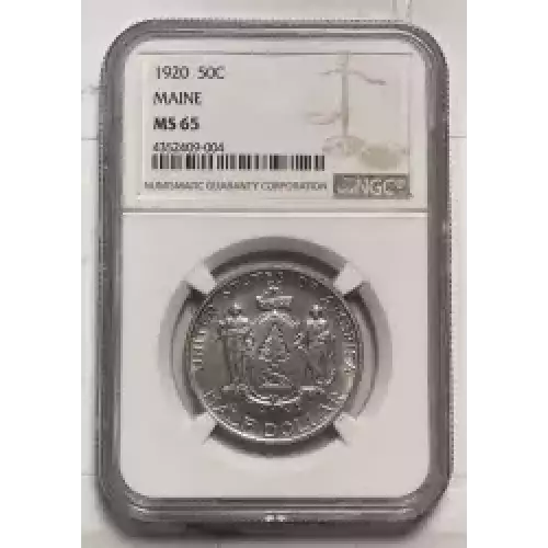 Classic Commemorative Silver--- Maine Centennial 1920-Silver- 0.5 Dollar