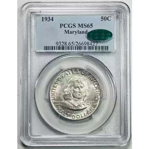 Classic Commemorative Silver--- Maryland Tercentenary 1934 -Silver- 0.5 Dollar