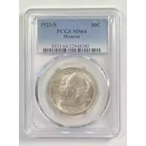 Classic Commemorative Silver--- Monroe Doctrine Centennial 1923 -Silver- 0.5 Dollar