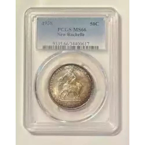 Classic Commemorative Silver--- New Rochelle, New York, 250th Anniversary 1938 -Silver- 0.5 Dollar