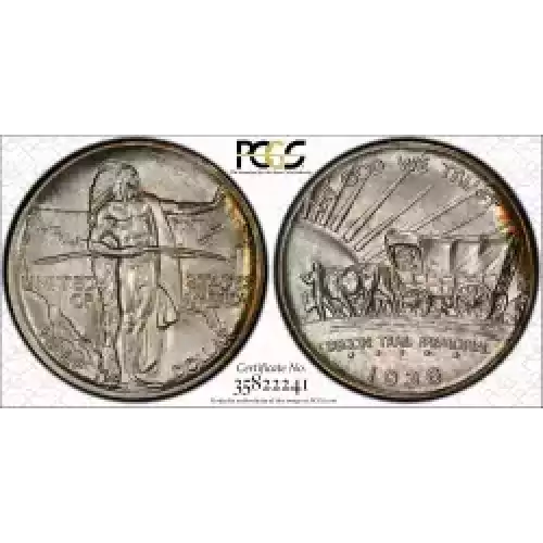 Classic Commemorative Silver Oregon Trail Memorial 1926 -1939 Silver -  0.5 Dollar (2)