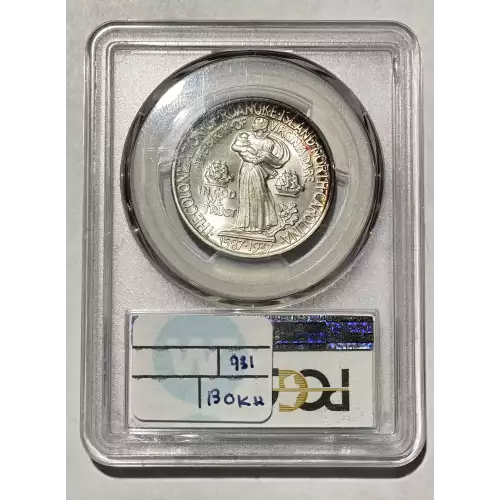 Classic Commemorative Silver--- Roanoke Island, North Carolina, 350th Anniversary 1937 -Silver- 0.5 Dollar