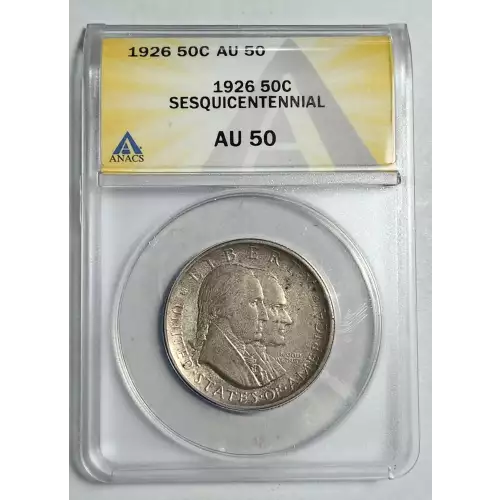 Classic Commemorative Silver--- Sesquicentennial of American Independence 1926 -Silver- 0.5 Dollar