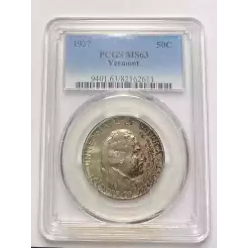 Classic Commemorative Silver--- Vermont Sesquicentennial 1927-Silver- 0.5 Dollar (2)