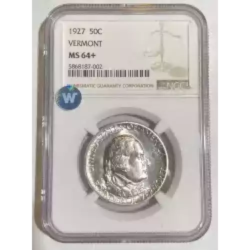 Classic Commemorative Silver--- Vermont Sesquicentennial 1927-Silver- 0.5 Dollar