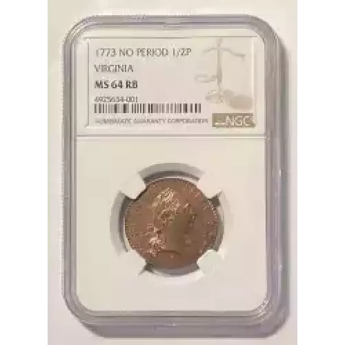 Colonial-Virginia Halfpennies , copper
