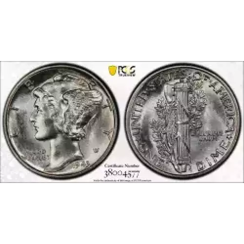 Dimes---Winged Liberty Head or Mercury 1916-1945 -Silver- 1 Dime (4)